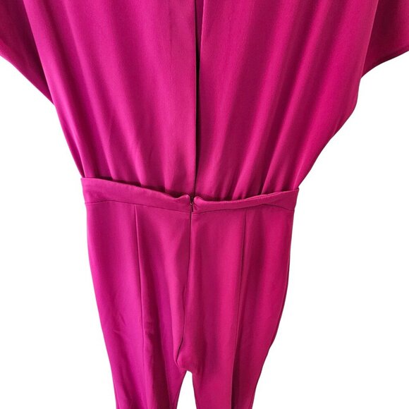 Black Halo Fuscia Pink High Neck Body Suit Sz 6 - Picture 6 of 8